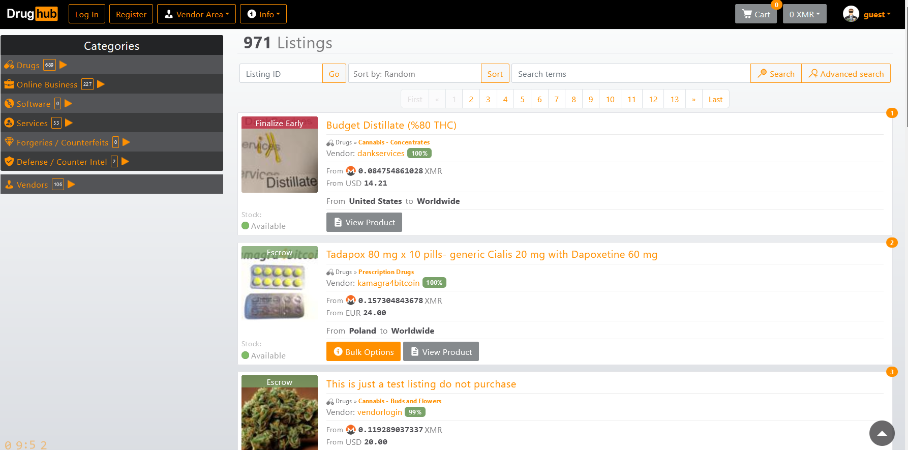 DrugHub Darknet Market Overview